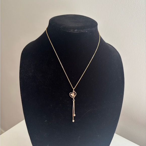 Jewelry - Delicate Gold Heart Lariat Necklace - Women Jewelry